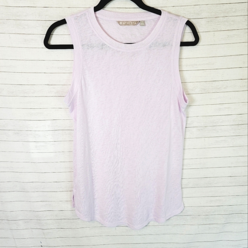ATHLETA SHEER LIGHT PURPLE TANK TOP, SZ XS
